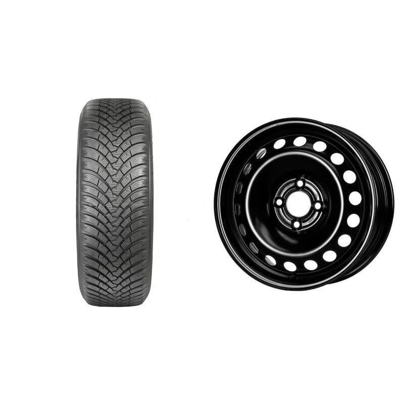 Roata completa Dacia Lodgy, Dokker janta otel ALCAR 7775 6x15 + anvelopa Iarna Falken HS01 185/65R15 88T
