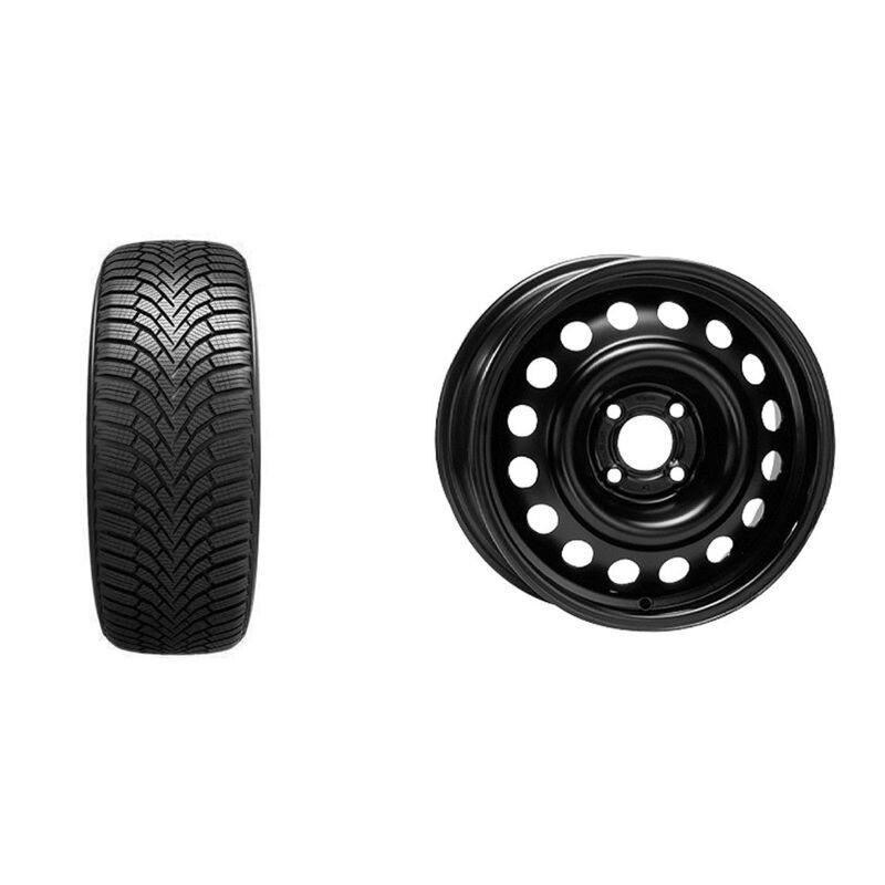 Roata completa Clio B janta otel ALCAR 6530 5.5x14 + anvelopa Iarna Sailun IceBlazer Alpine+ 175/65R14 82T