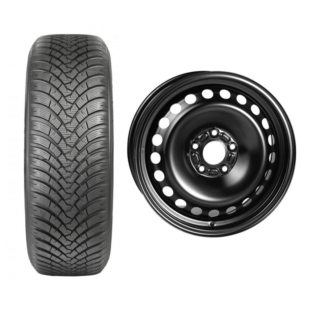 Roata completa Ford Focus janta otel ALCAR 8325 6.5x16 + anvelopa iarna Falken HS01 205/55R16 91H + Senzor presiune ALCAR