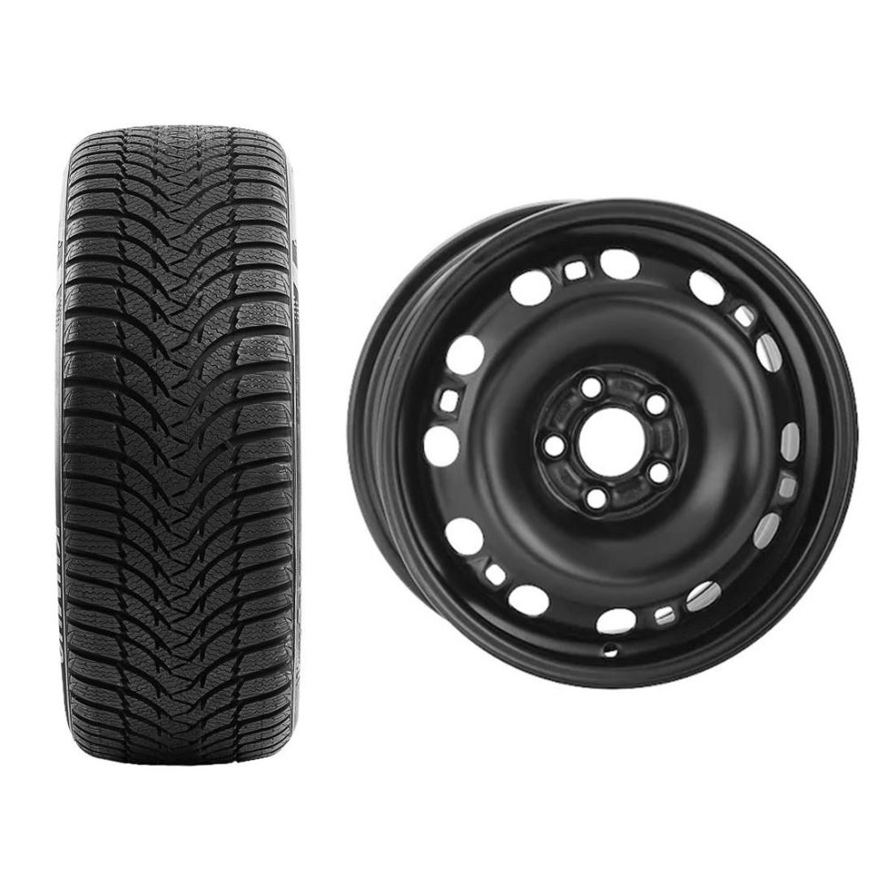 Roata completa VW Polo, Seat Ibiza, Toledo, Skoda Rapid, Fabia janta otel ALCAR 7760 6x15 + anvelopa Iarna Kumho WP51 185/60R15 84T