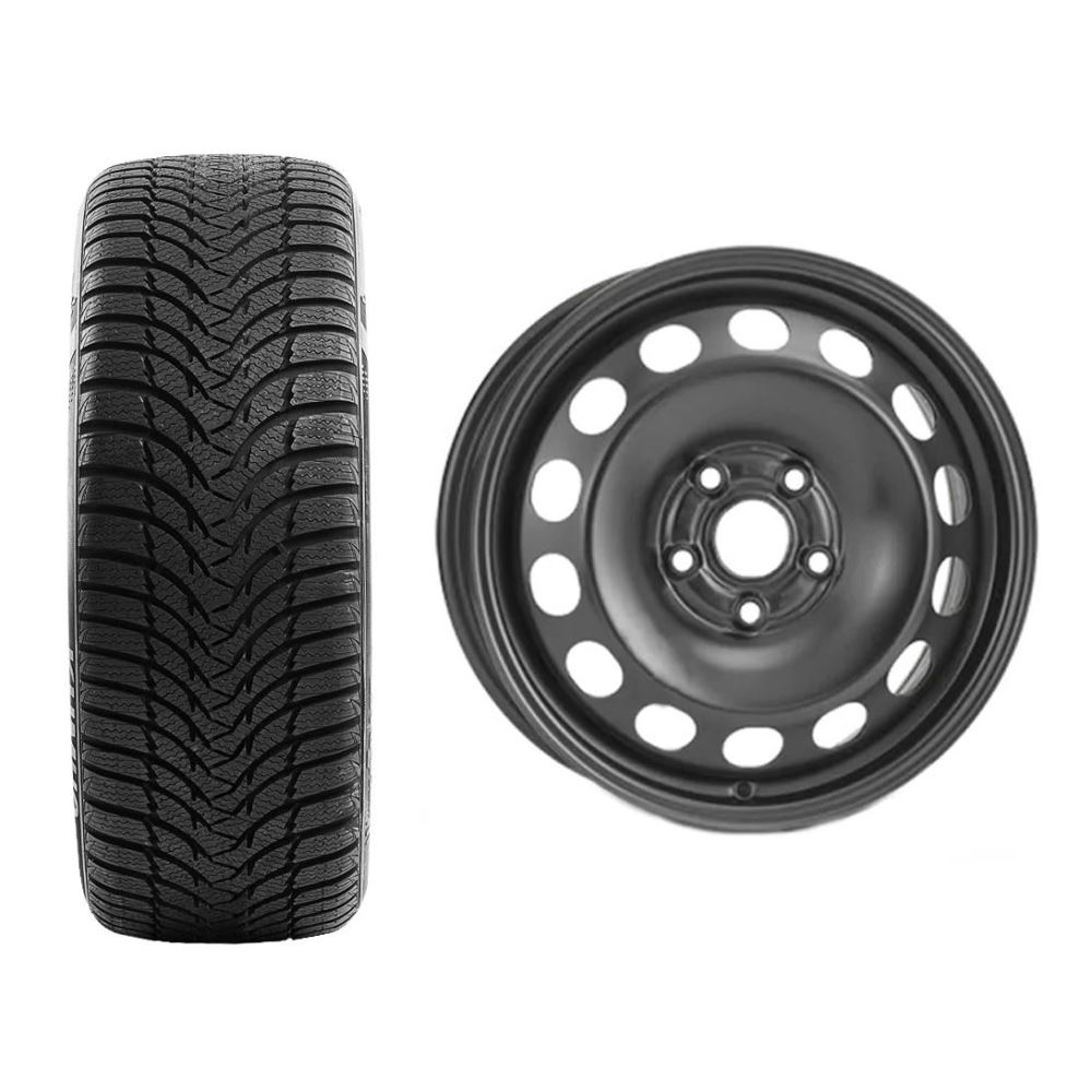 Roata completa VW Golf 7, Skoda Octavia 3, Seat Leon janta otel ALCAR 8667 6.5x16 + anvelopa Iarna Kumho WP51 WinterCraft 205/55 R16 91T