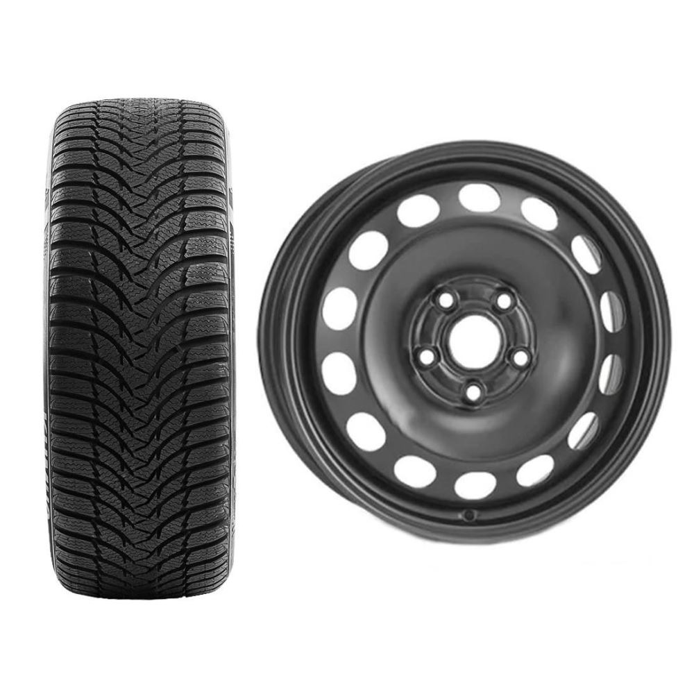 Roata completa VW Golf 5, Skoda Octavia 2, Seat Leon janta otel ALCAR 9915 6.5x16 + anvelopa Iarna Kumho WP51 WinterCraft 205/55 R16 91T