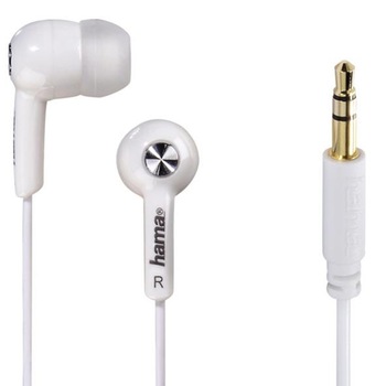 Casti basic4music Hama 184004, in-ear, 1.2m, Alb Casti basic4music Hama 184004, in-ear, 1.2m, Alb