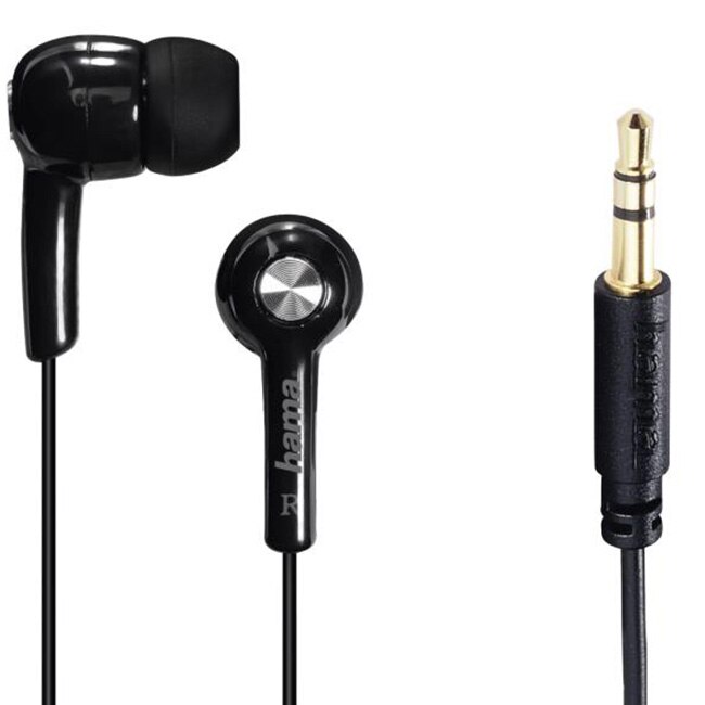 Casti basic4music Hama 184003-135615, in-ear, 1.2m, Negru