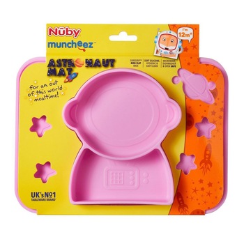 Farfurie Compartimentata pentru Bebelusi, Astronaut, din Silicon, Antialunecare, Margini Inalte, Compatibila cu Cuptorul, Cuptorul cu Microunde, Masina de Spalat Vase, Fara BPA, Roz Farfurie Compartimentata pentru Bebelusi, Astronaut, din Silicon, Antialunecare, Margini Inalte, Compatibila cu Cuptorul, Cuptorul cu Microunde, Masina de Spalat Vase, Fara BPA, Roz