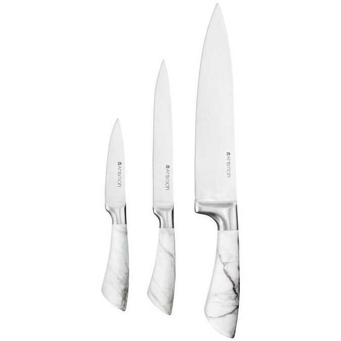 Set 3 cutite Ambition Marble, 20/15/9 cm