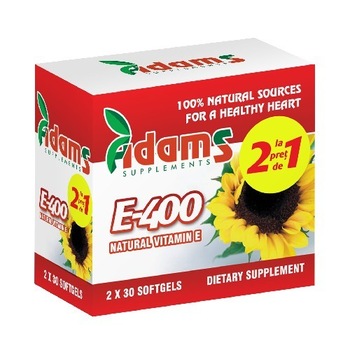 Vitamina E 400 Adams Vision 30 + 30 capsule Vitamina E 400 Adams Vision 30 + 30 capsule