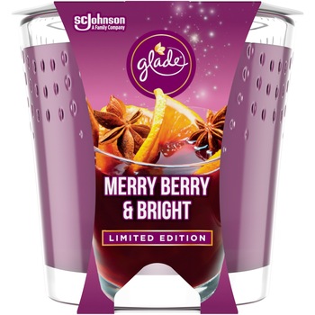 Odorizant de camera candela Glade Iarna, Fructe de padure & Mirodenii - Merry Berry, 129 g Odorizant de camera candela Glade Iarna, Fructe de padure & Mirodenii - Merry Berry, 129 g
