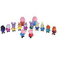 Set 14 purcelusi tip figurine Peppa Pig, 30 cm, + 3 ani, Urban Trends ®