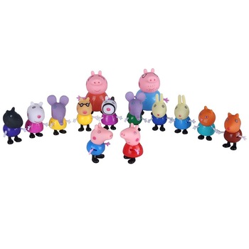 Set 14 purcelusi tip figurine Peppa Pig, 30 cm, + 3 ani, Urban Trends ® Set 14 purcelusi tip figurine Peppa Pig, 30 cm, + 3 ani, Urban Trends ®