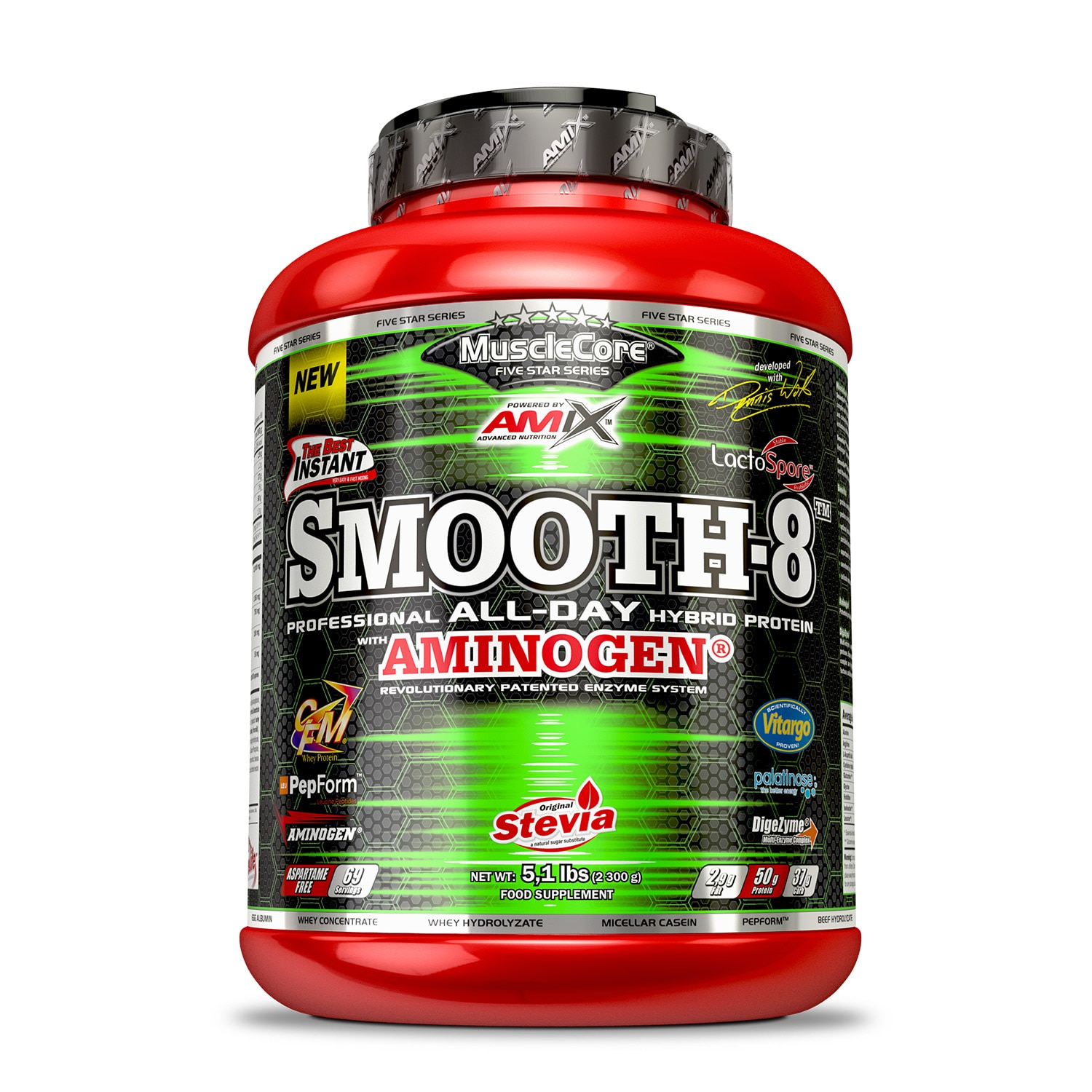 Concentrat proteic Amix Smooth-8 Banofa Cremoasa 2.300 Kg