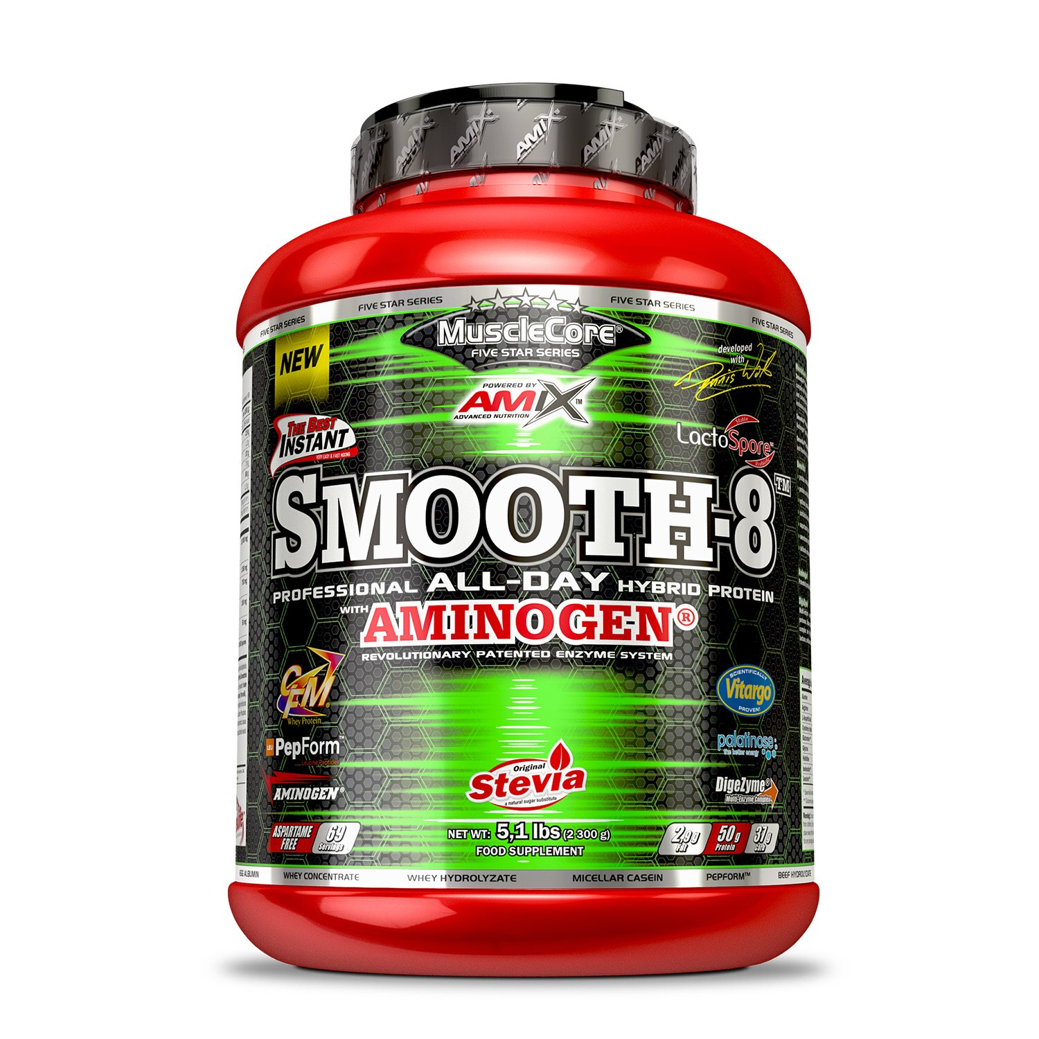 Concentrat proteic Amix Smooth-8 Lapte Cu Vanilie 2.300 Kg