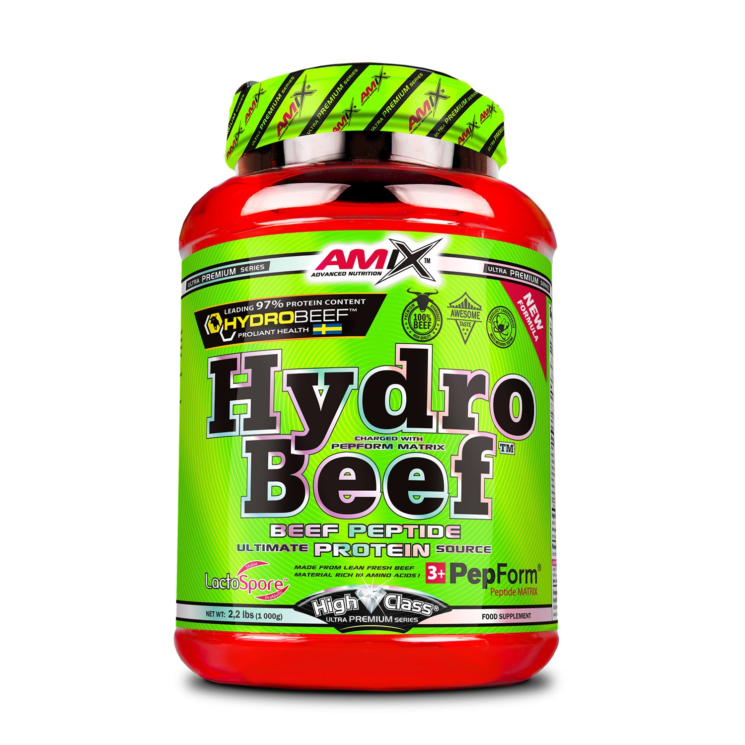 Proteina animala Amix Hydrobeef Ciocolata Cu Alune Si Caramel 1.000 Kg