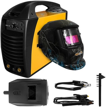 Set aparat sudura Profesional AgroPro 140 Ni, inverter, MMA, 140A, tehnologie IGBT, IP 21, masca cristale lichide model Fulger Agropro Set aparat sudura Profesional AgroPro 140 Ni, inverter, MMA, 140A, tehnologie IGBT, IP 21, masca cristale lichide model Fulger Agropro
