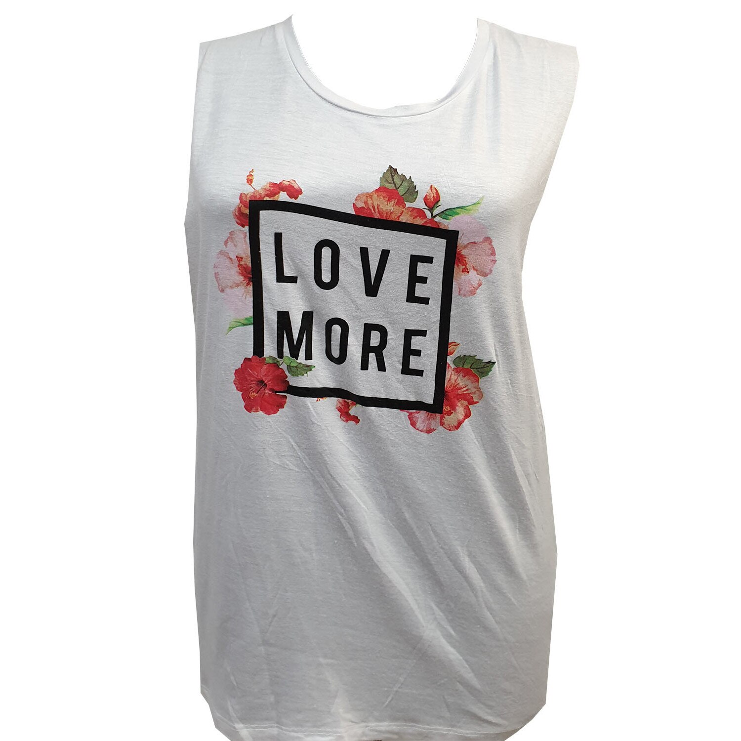 Maiou dama,Tally Weijl,alb cu imprimeu floral si text