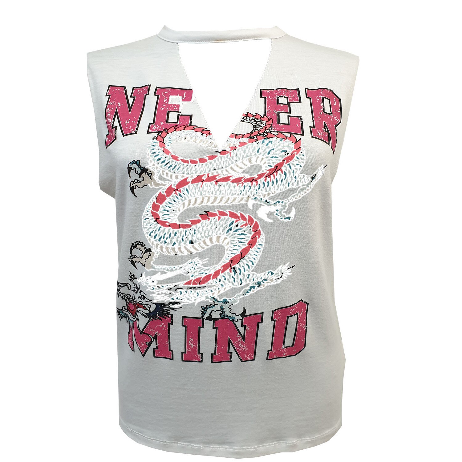 Maiou dama Tally Weijl, alb cu imprimeu animal print