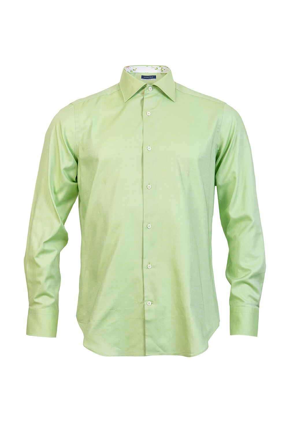 Stansfield, Camasa regular fit cu guler ascutit, Verde lime