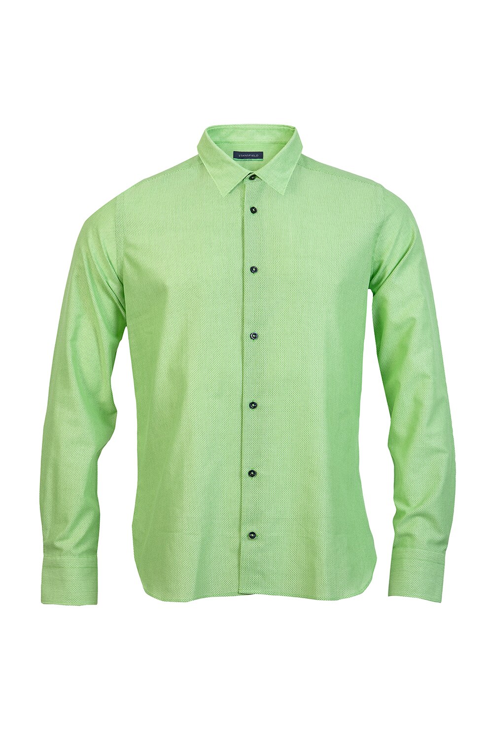 Stansfield, Camasa slim fit Oxford, Verde, L
