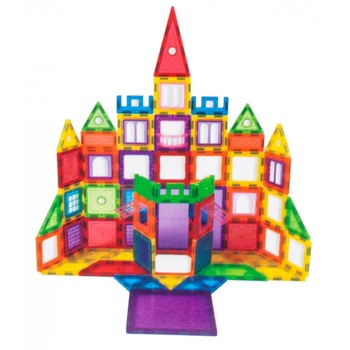 Set Inteligent de Constructie Magnetic cu 106 Piese, Educativ si Creativ,  Set Inteligent de Constructie Magnetic cu 106 Piese, Educativ si Creativ,