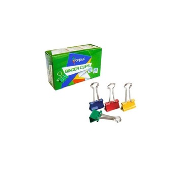 Set 12 Clipsuri Metalice FORPUS, 25 mm, Multicolor Set 12 Clipsuri Metalice FORPUS, 25 mm, Multicolor