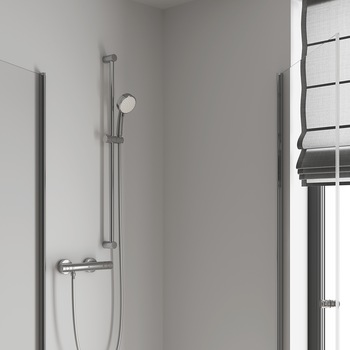 Set de dus Grohe Grohtherm 800 Cosmopolitan 34769000, 1/2'' aparent, termostat, 900 mm, coloana de dus, Crom Set de dus Grohe Grohtherm 800 Cosmopolitan 34769000, 1/2'' aparent, termostat, 900 mm, coloana de dus, Crom