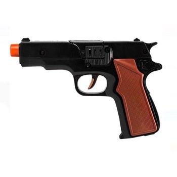 Pistol din plastic cu 8 capse, SG, 16 cm Pistol din plastic cu 8 capse, SG, 16 cm