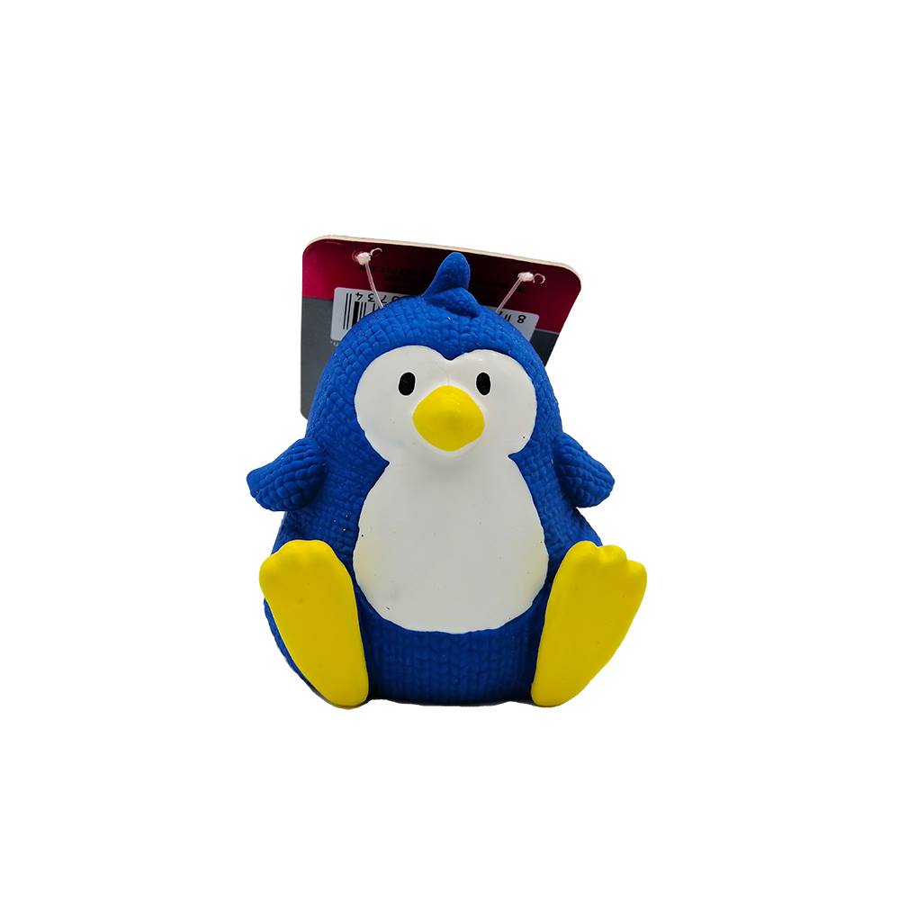 Jucarie pentru caine, Papillon, pinguin, 7 cm, albastru, 140107p