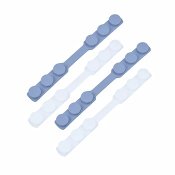 Set de 4 Curele din Silicon Reglabile pentru Masti Faciale sau Chirurgicale pentru Prevenirea Durerilor de Urechi, Culoare: Alb si Gri Set de 4 Curele din Silicon Reglabile pentru Masti Faciale sau Chirurgicale pentru Prevenirea Durerilor de Urechi, Culoare: Alb si Gri
