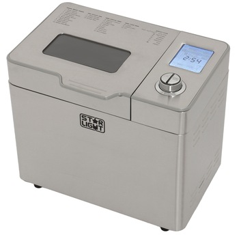 Masina de paine Star-Light MPD-550SS, 12 programe, 550W, Display, Control Digital, Compartiment seminte, Inox Masina de paine Star-Light MPD-550SS, 12 programe, 550W, Display, Control Digital, Compartiment seminte, Inox