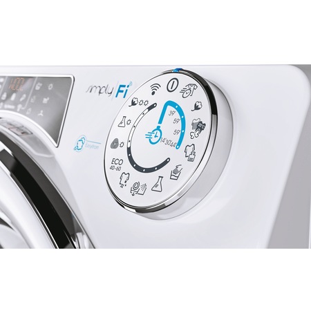 Masina de spalat rufe cu uscator Candy Rapido ROW41494DWMCE-S, Spalare 14 kg, Uscare 9 kg, 1400 RPM, Clasa A, WiFi, Motor Inverter, Mix power system, Steam, Alb