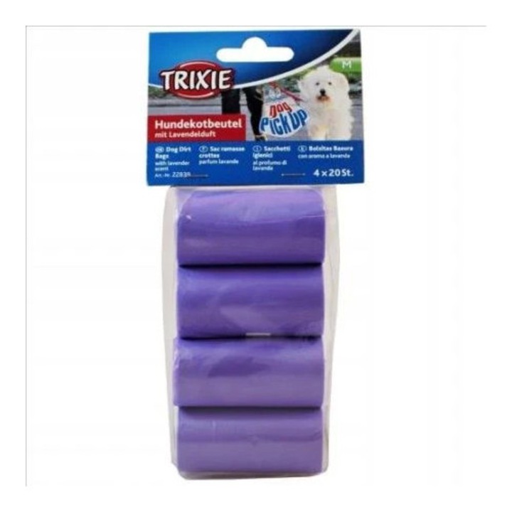 Pungi Igienice Trixie Cu Miros De Lavanda 4 Role/20 Buc Pentru Caini 22839