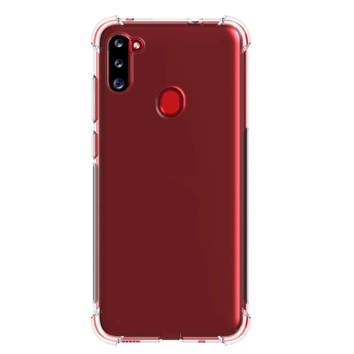 Samsung A11 kompatibilis tok, kristálytiszta, ütésálló légpárnákkal