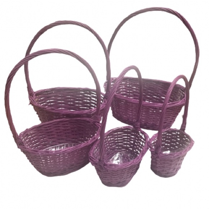 Set 5 cos oval mare mov,600 g