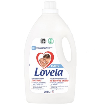 Detergent lichid Lovela Baby, pentru rufe colorate, 32 spalari, 2.9L Detergent lichid Lovela Baby, pentru rufe colorate, 32 spalari, 2.9L
