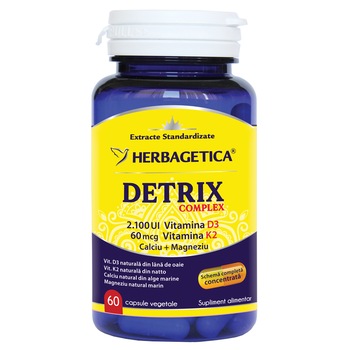 Supliment alimentar Detrix Complex, 60 Cps vegetale Supliment alimentar Detrix Complex, 60 Cps vegetale
