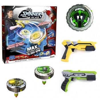 Set de 2 lansatoare de spinner - Silverlit Spinner MAD Deluxe Battle Pack Set de 2 lansatoare de spinner - Silverlit Spinner MAD Deluxe Battle Pack