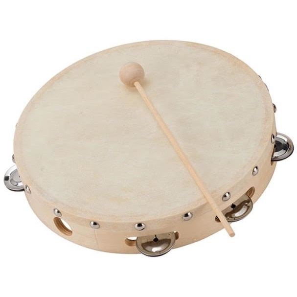 Tamburina cu Fata de Piele Naturala si Jingle - Soundsation ST1R-06