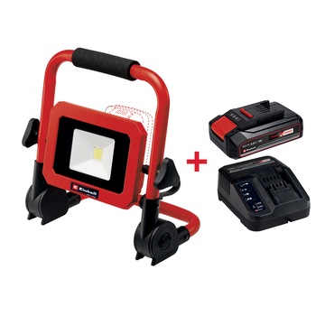 Lampa de lucru cu LED Einhell Power X-Change TC-CL 18/1800 Li - Kit, 1 LED 1800 lm, ton culoare 5000 k, ajustare continua intensitate + incarcator rapid si acumulator de 2.5 Ah Lampa de lucru cu LED Einhell Power X-Change TC-CL 18/1800 Li - Kit, 1 LED 1800 lm, ton culoare 5000 k, ajustare continua intensitate + incarcator rapid si acumulator de 2.5 Ah