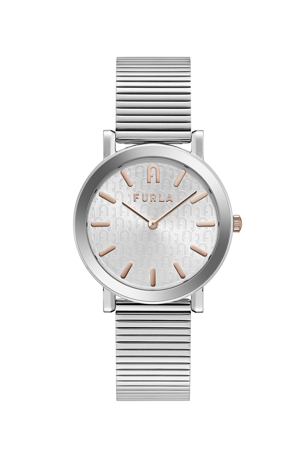 Furla, Ceas quartz cu bratara din otel inoxidabil, Argintiu