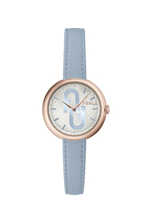 Furla, Cosy kvarc karóra bőrszíjjal, levendulakék/vörösaranyszín