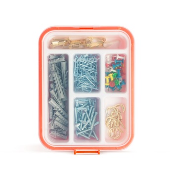 Set bricolaj Handy, Dibluri, cuie, suruburi, stifturi, Doua dimensiuni Set bricolaj Handy, Dibluri, cuie, suruburi, stifturi, Doua dimensiuni