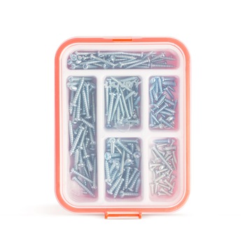 Set 210 suruburi Handy, Autofiletare, Otel zincat, 3.5-5 mm, 6 Dimensiuni Set 210 suruburi Handy, Autofiletare, Otel zincat, 3.5-5 mm, 6 Dimensiuni