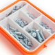 Set metric suruburi, saibe, piulite, Handy, Metal, Design hexagonal, 90 piese, M6, M8