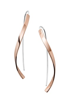 Skagen, Cercei drop cu tortita, Auriu rose Skagen, Cercei drop cu tortita, Auriu rose