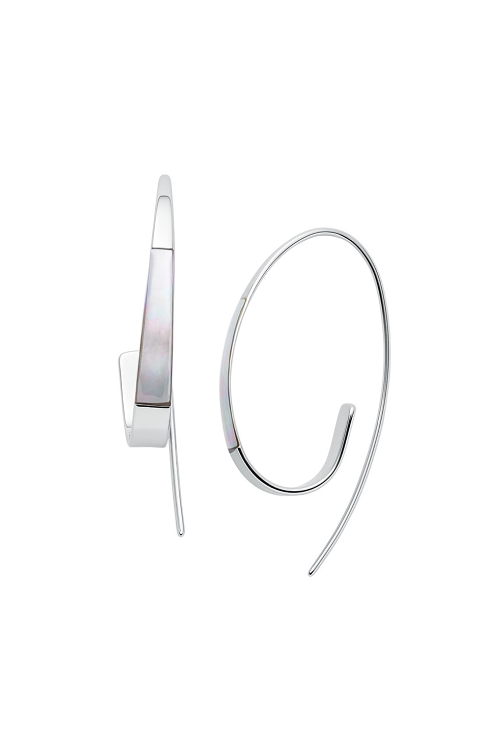 Skagen, Cercei drop cu detaliu Mother of Pearl, Argintiu