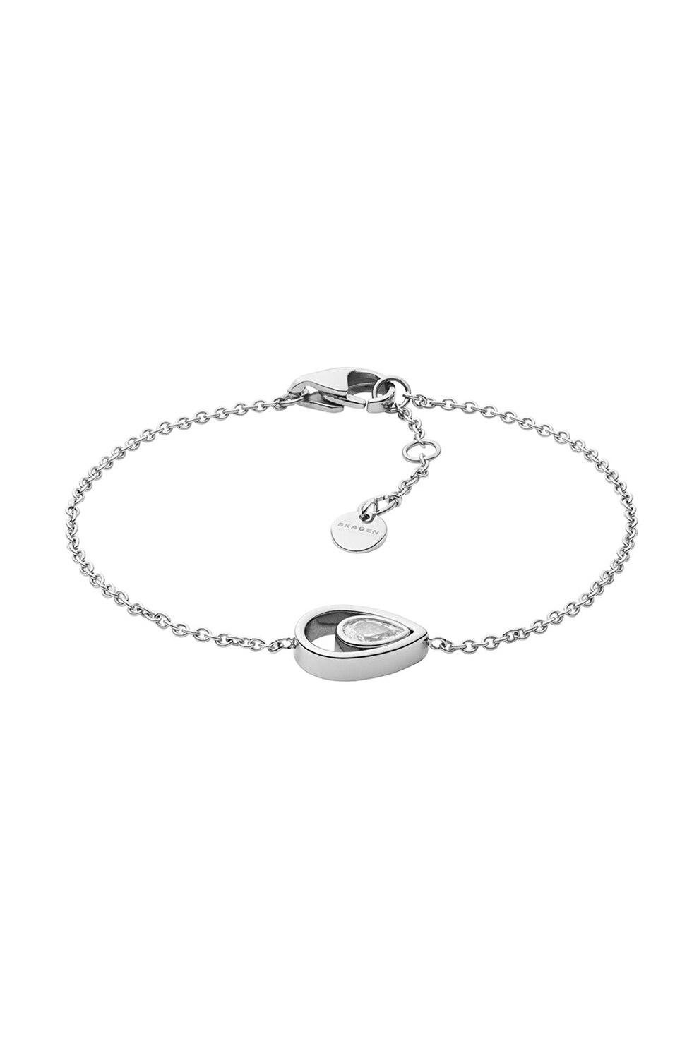 Skagen, Bratara cu talisman zirconia, Argintiu