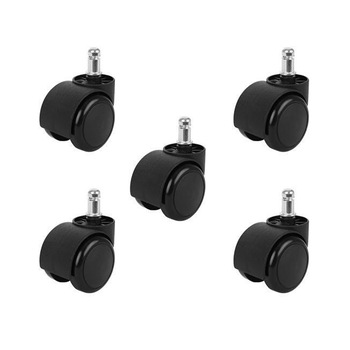 Set role pentru scaun de birou, PVC, 5 bucati, negru Set role pentru scaun de birou, PVC, 5 bucati, negru