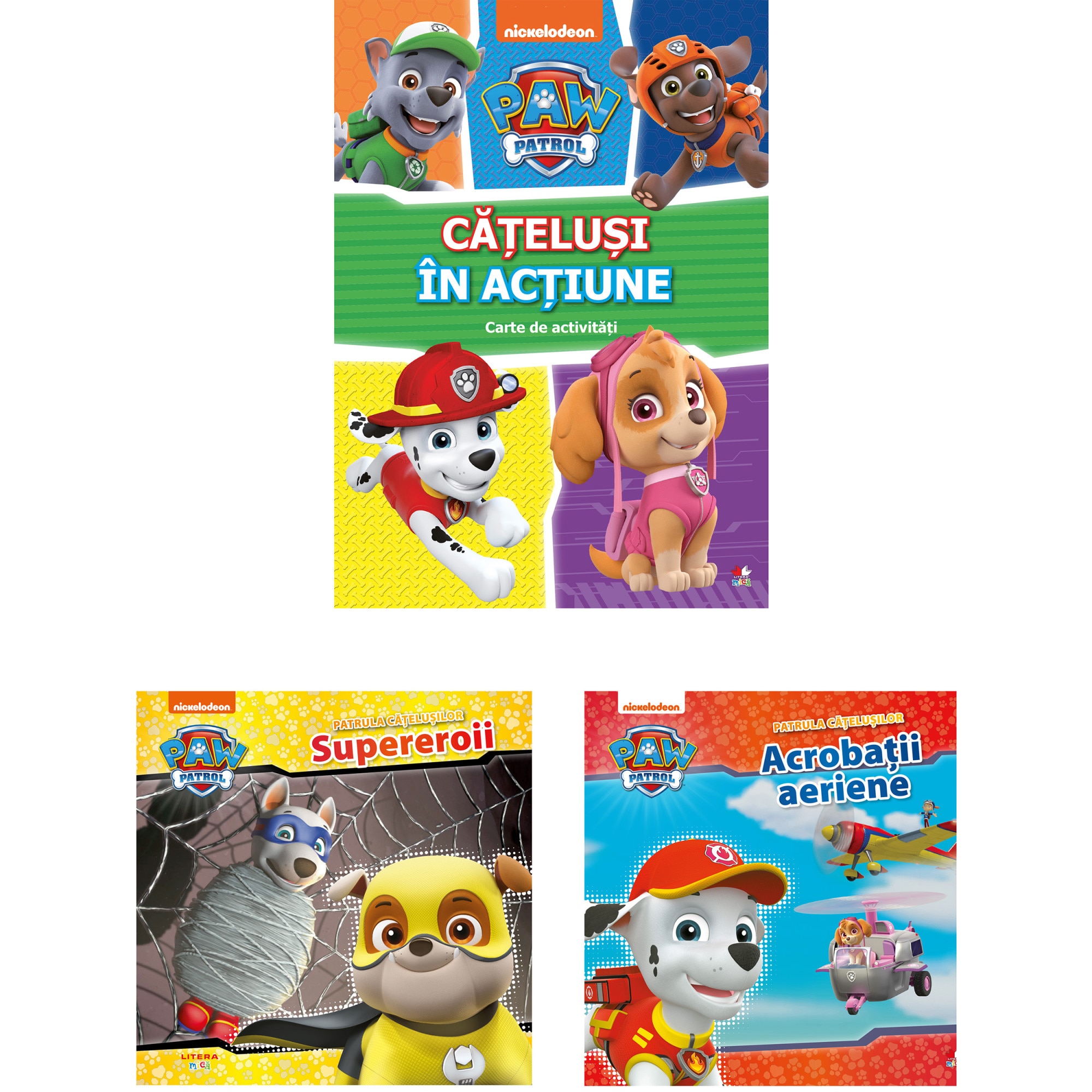 Pachet Supereroii Paw Patrol, 3 carti