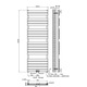 Calorifer, radiator Portprosop din otel, Antracit, 180x60 cm, EGO NADIR
