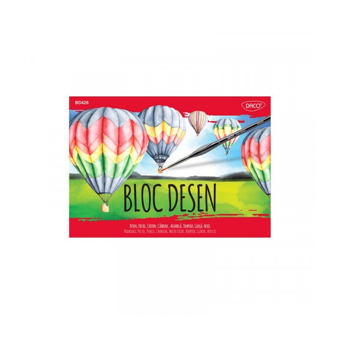Bloc Desen Daco A4, 250 G, 15 File